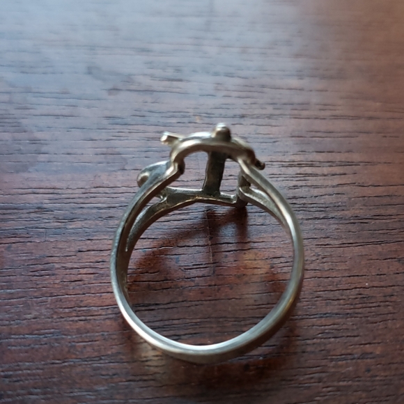 Sterling 925 silver handcrafted heart/cross ring - Picture 4 of 4